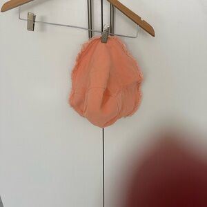 Peach Frayed Bucket Hat